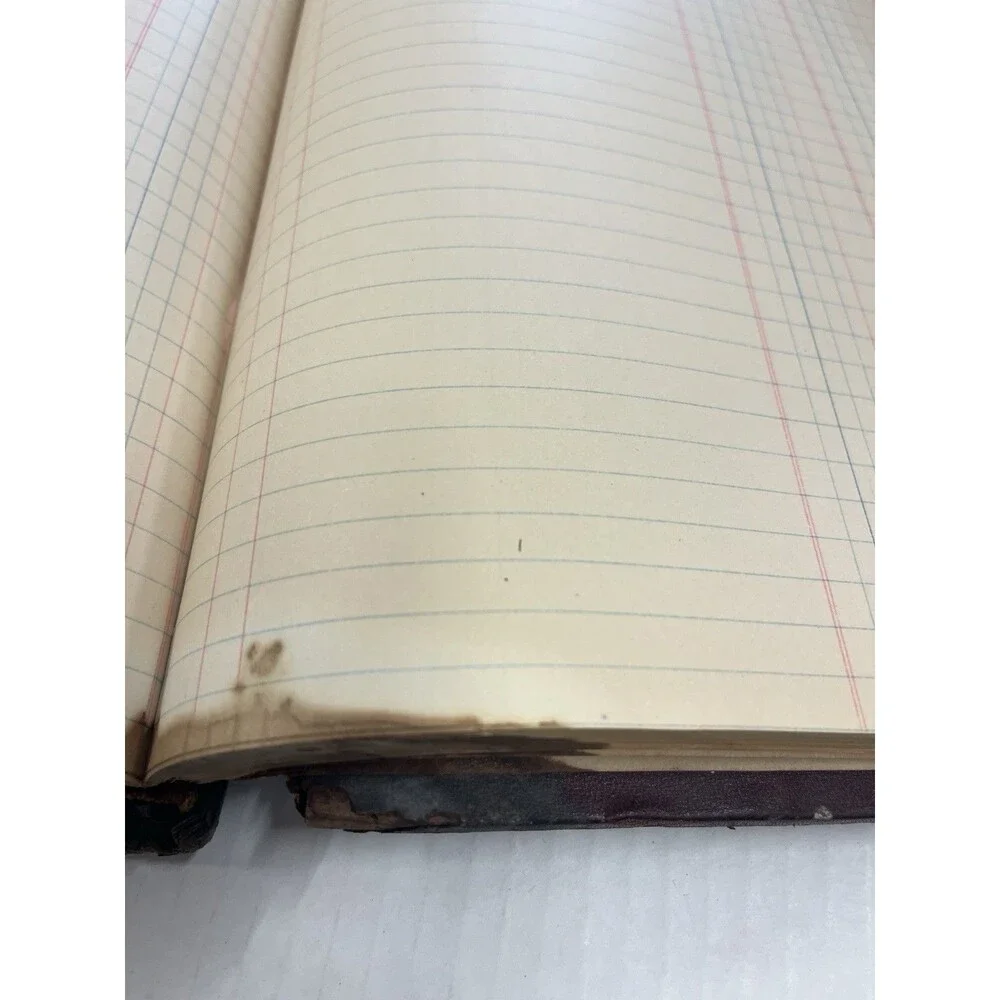 1903-1906 Leather Journal Ledger Store Ephemera Handwritten Paper Junk Journal